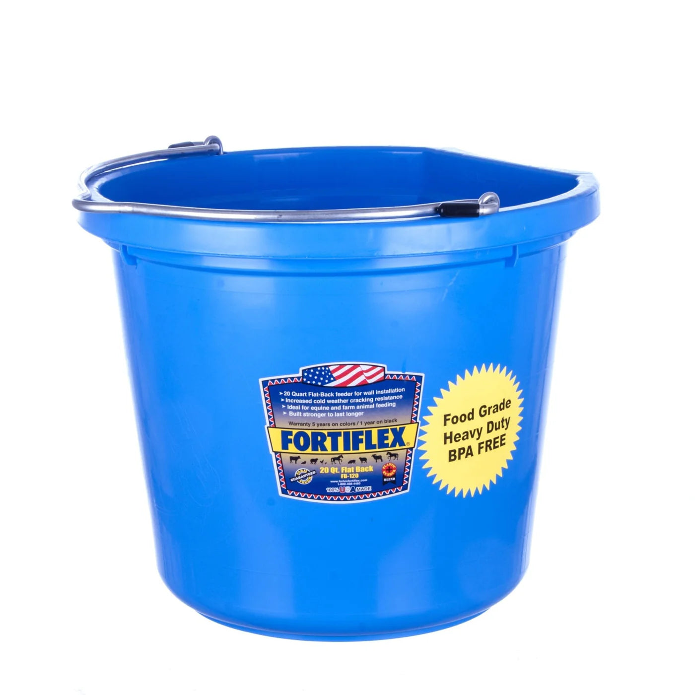Fortiflex Flatback General Purpose Horse Bucket, 5 gallons