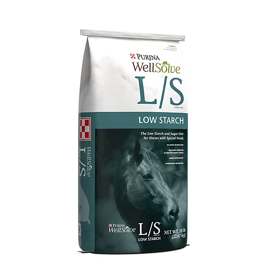 Purina WellSolve L/S Low Starch and Sugar Horse Feed, 50 lb. Bag - Tom ... - Rabbit Hay With Low Starch Content
