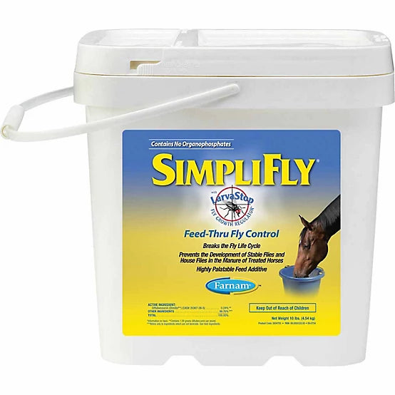Farnam SimpliFly Feed-Thru Fly Control with LarvaStop Fly Growth Regulator Livestock Supplement