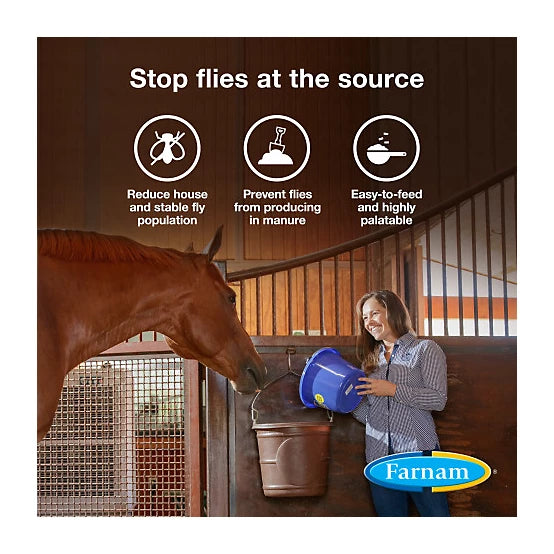 Farnam SimpliFly Feed-Thru Fly Control with LarvaStop Fly Growth Regulator Livestock Supplement