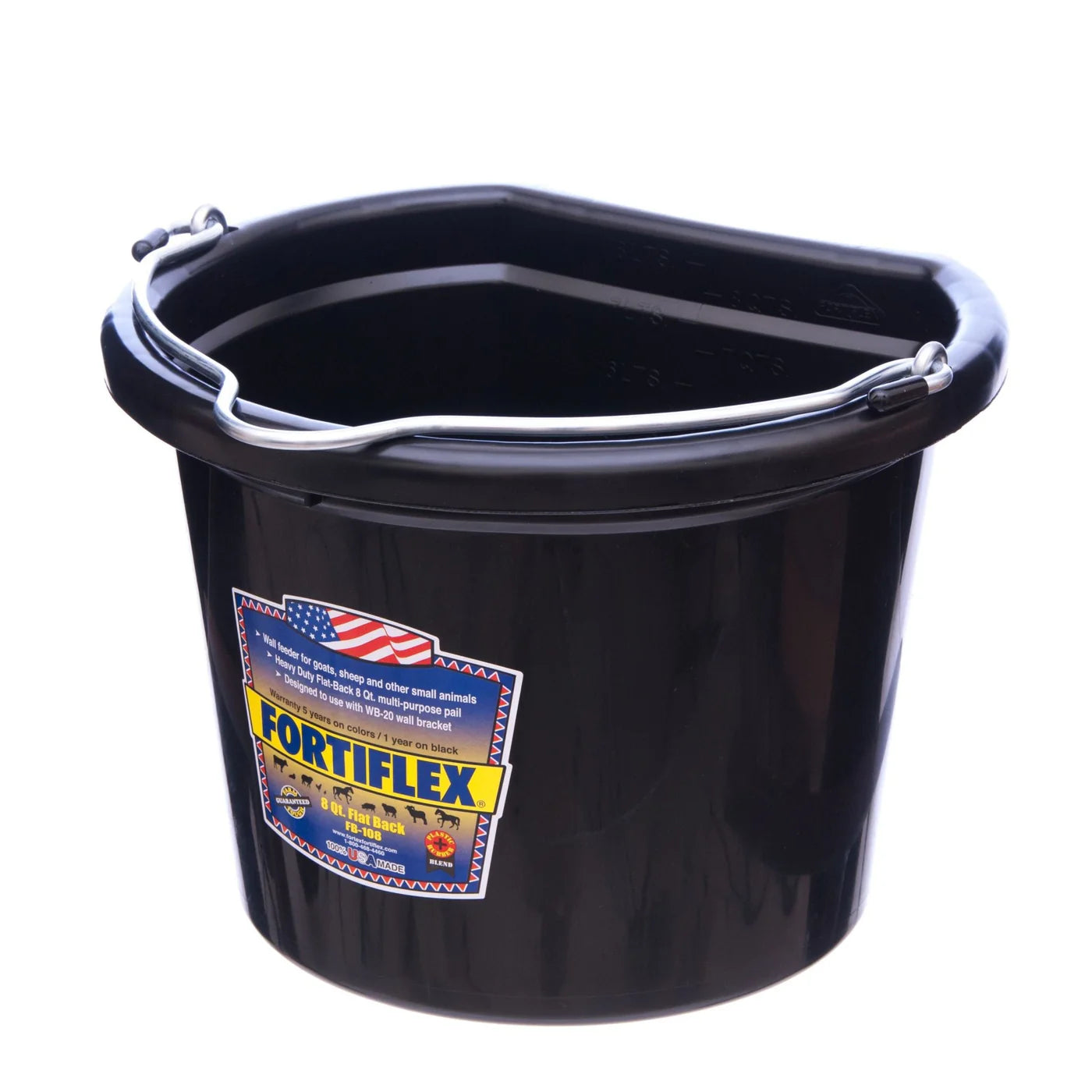 Fortiflex Flatback General Purpose Horse Bucket, 2 gallons