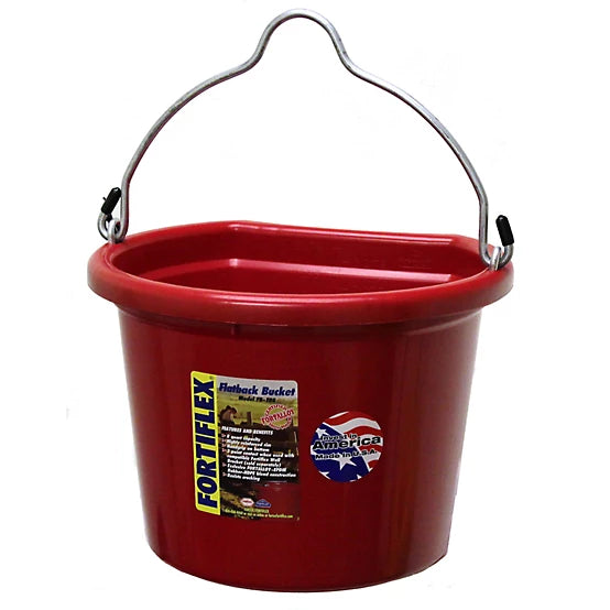 Fortiflex Flatback General Purpose Horse Bucket, 2 gallons