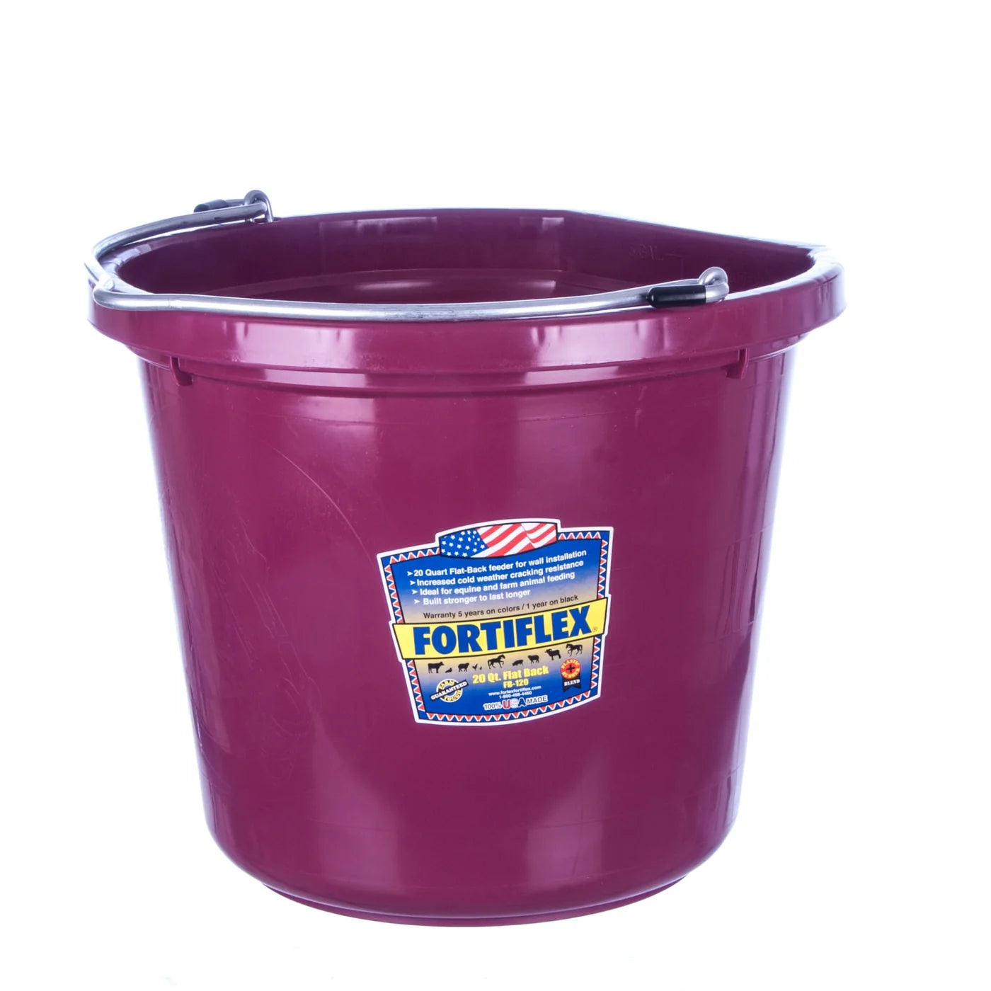 Fortiflex Flatback General Purpose Horse Bucket, 5 gallons