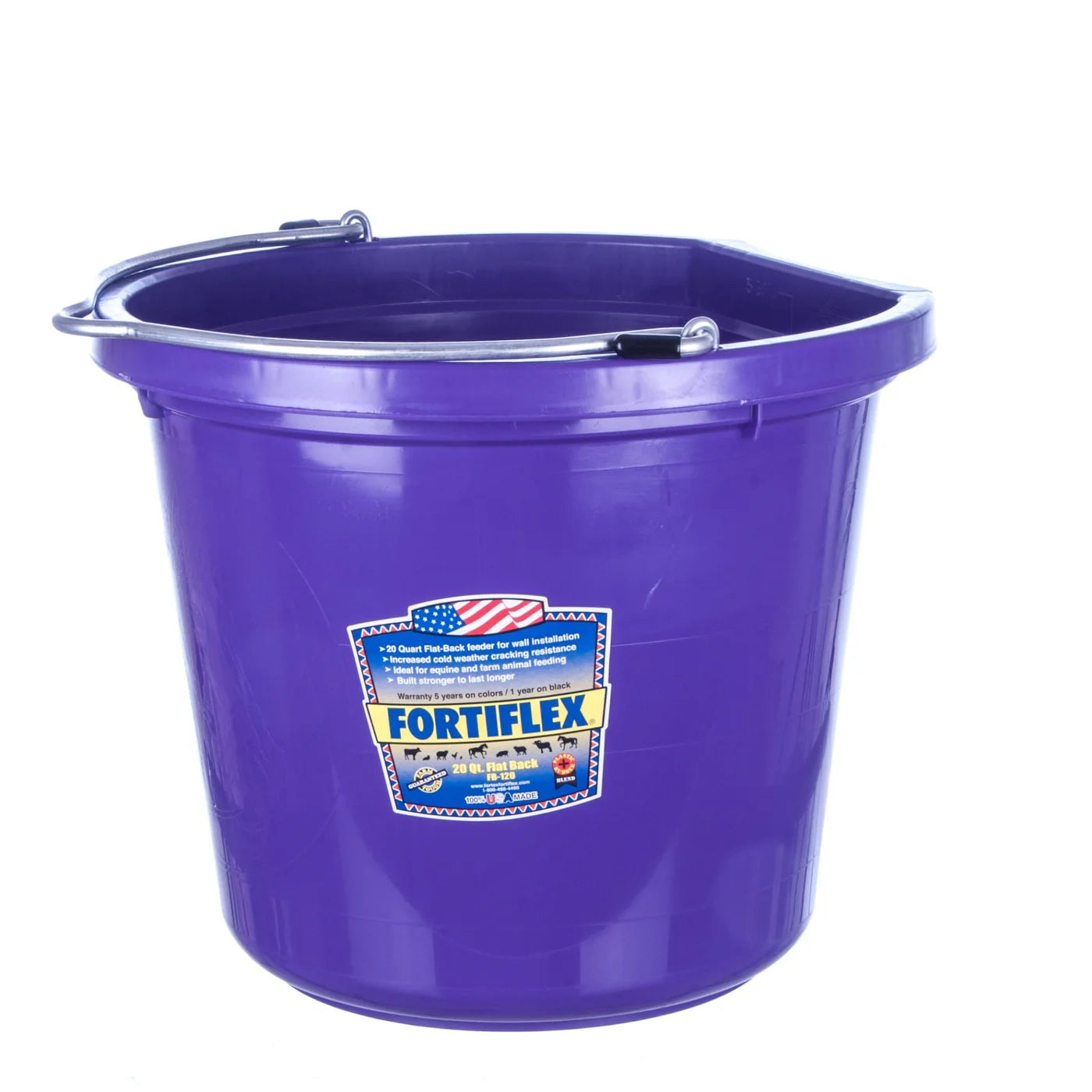 Fortiflex Flatback General Purpose Horse Bucket, 5 gallons