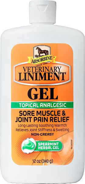 Absorbine Veterinary Topical Menthol Sore Muscles & Arthritis Pain Relief Horse Liniment Gel