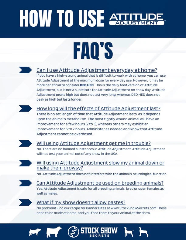 Stock Show Secrets Attitude Adjustment Paste