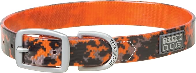 Terrain D.O.G. Brahma Webb Clear Coat Collar, Digital Orange