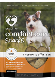 Exclusive Comfort Care Adult Dog Snacks Peanut Butter Flavored Snacks, 1 lb
