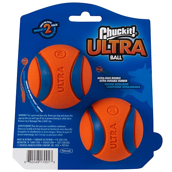 Chuckit! Medium Ultra Ball Dog Toys, 2-Pack