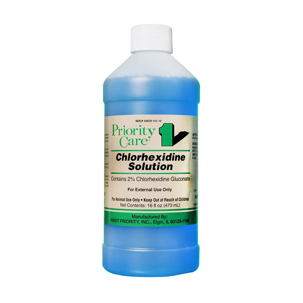 Priority Care Chlorhexidine Solution, 16 fl oz