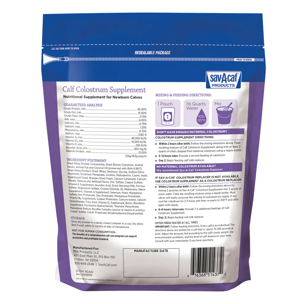 Sav-A-Caf Colostrum Supplement