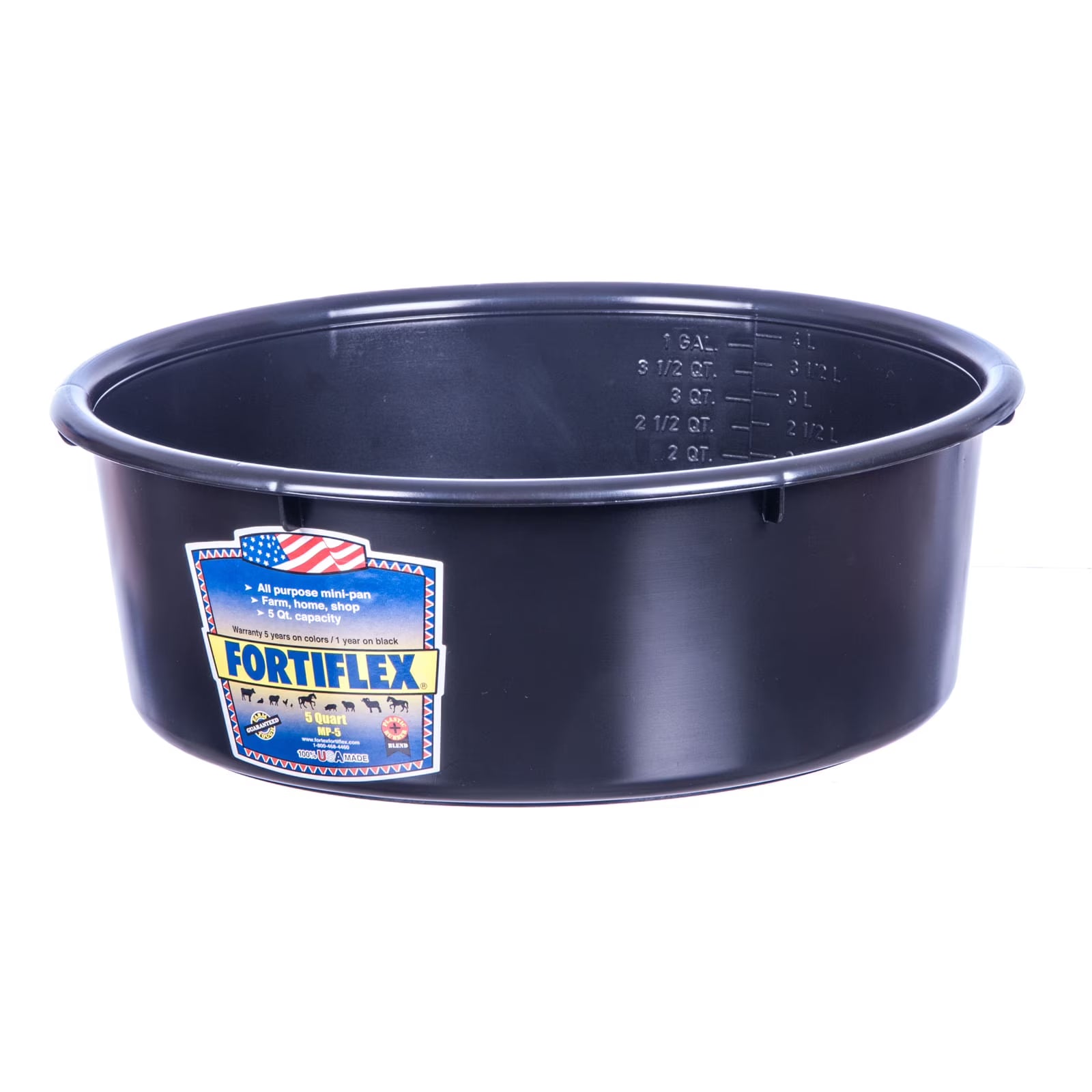 Fortiflex Mini Feed Pan for Dogs and Horses, 5-Quart