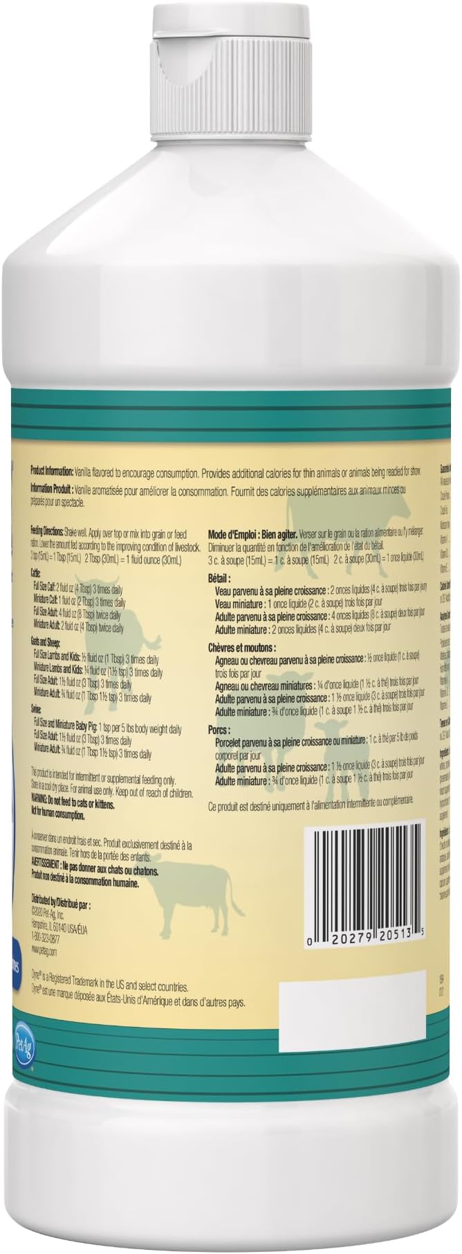 PetAg Dyne High Calorie Liquid Nutritional Supplement for Livestock