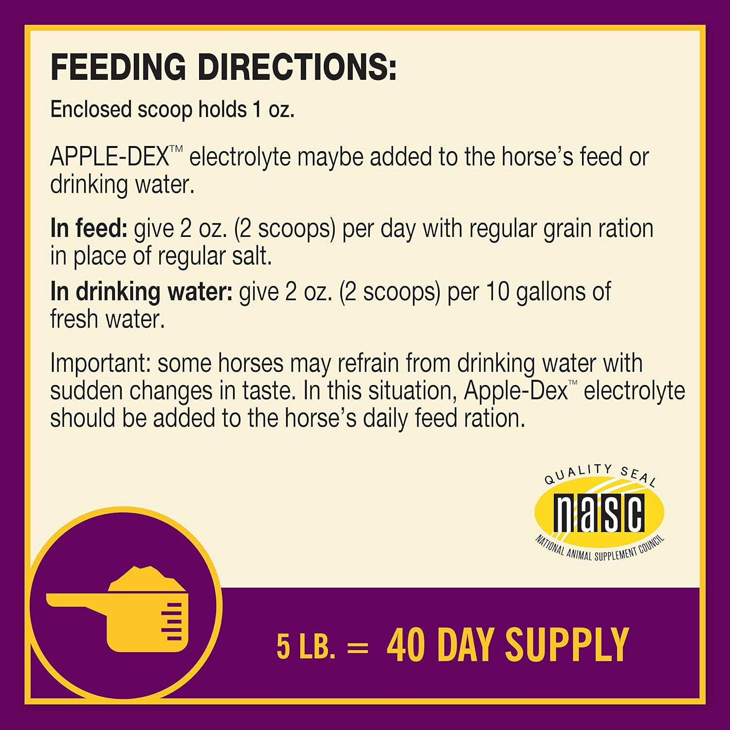 Horse Health Apple-Dex Apple Flavored Electrolytes