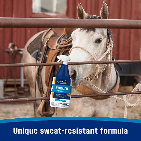 Farnam Endure Sweat-Resistant Fly Spray for Horses, 1 qt