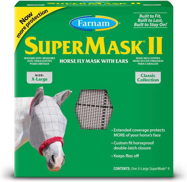 Farnam SuperMask II Horse Fly Mask with Covered Ears