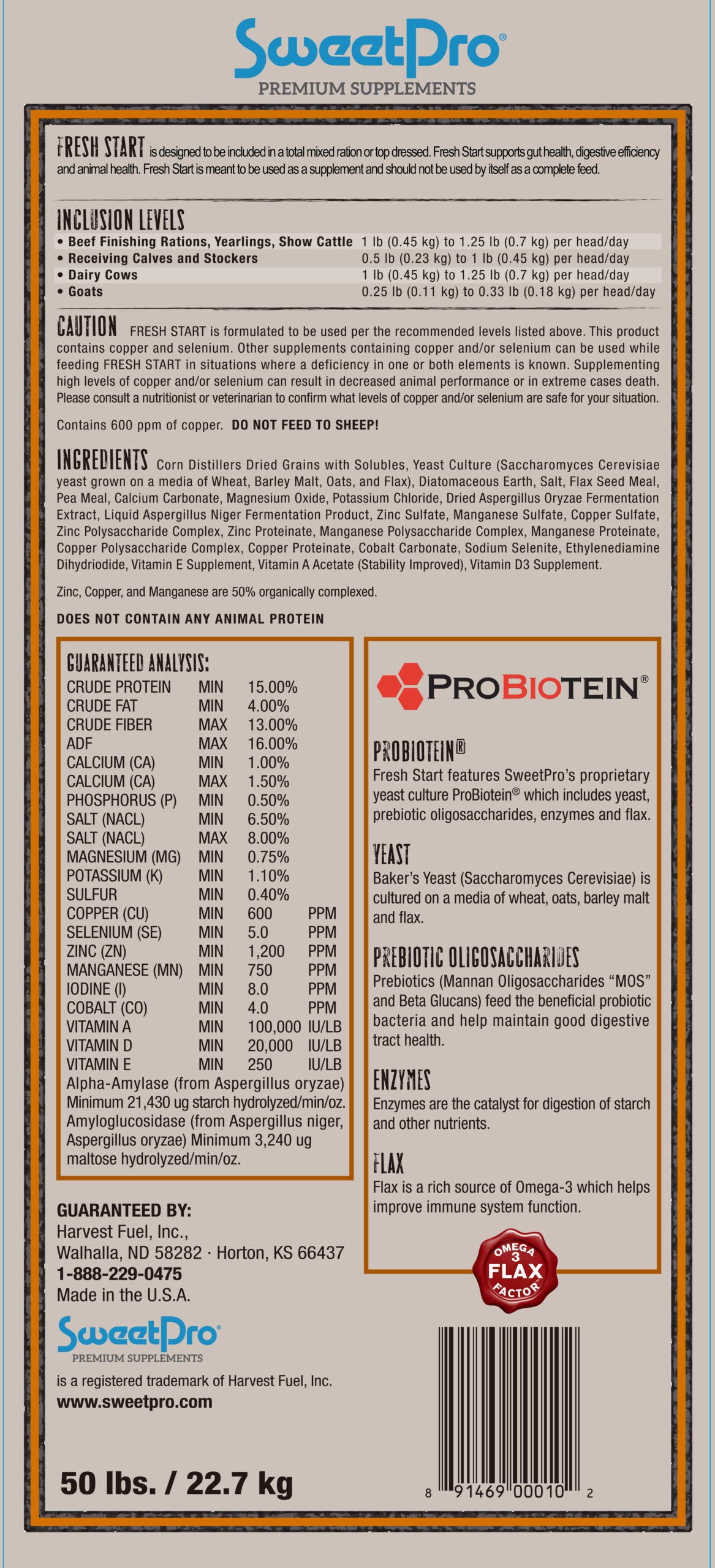 SweetPro Fresh Start, 50 lb. Bag