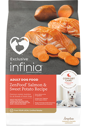 Infinia Zenfood Salmon & Sweet Potato Recipe Dog Food, 30 lb. Bag