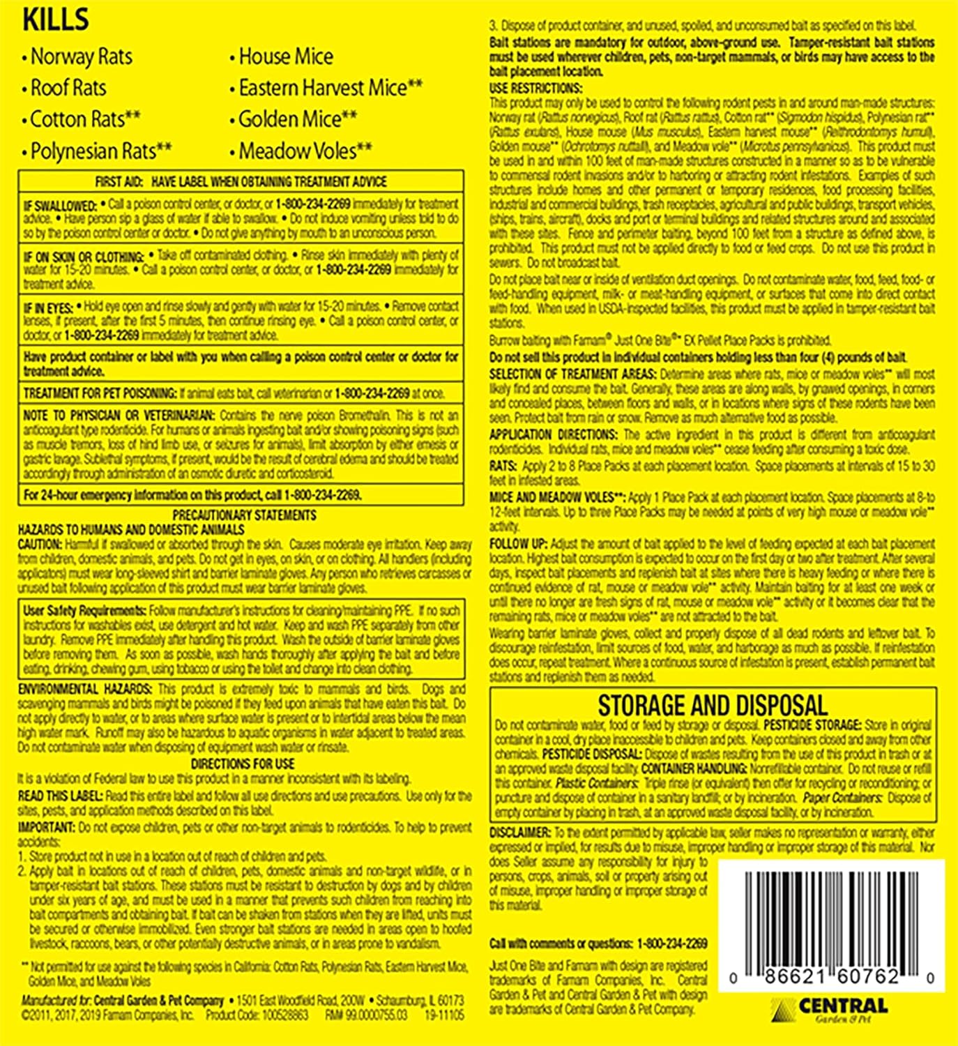 Farnam Just One Bite EX Pellet. 88 ct