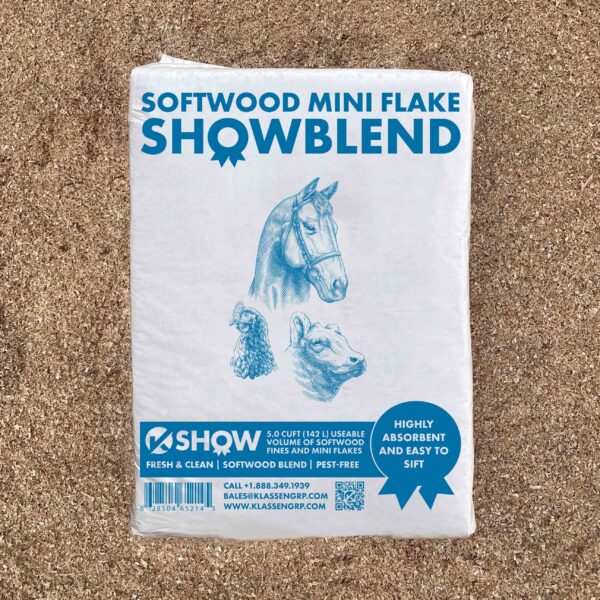 Klassen Softwood Mini Flake Showblend Shavings, 4 cu. ft., Pallet 40 Bags