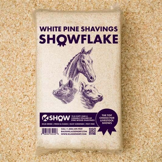 Klassen White Pine Showflake Shavings, 12 cu. ft., Pallet 40 Bags