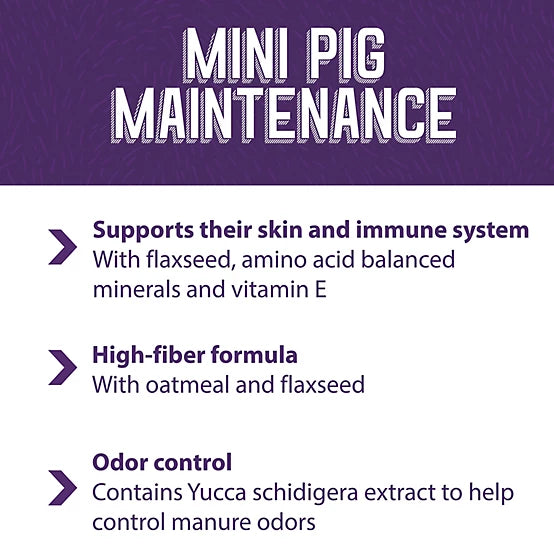 Mazuri Mature Maintenance Mini Pig Feed, 25 lb. Bag