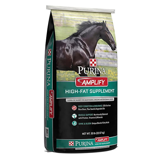 Purina Amplify High-Fat Horse Supplement, 50 lb. Bag