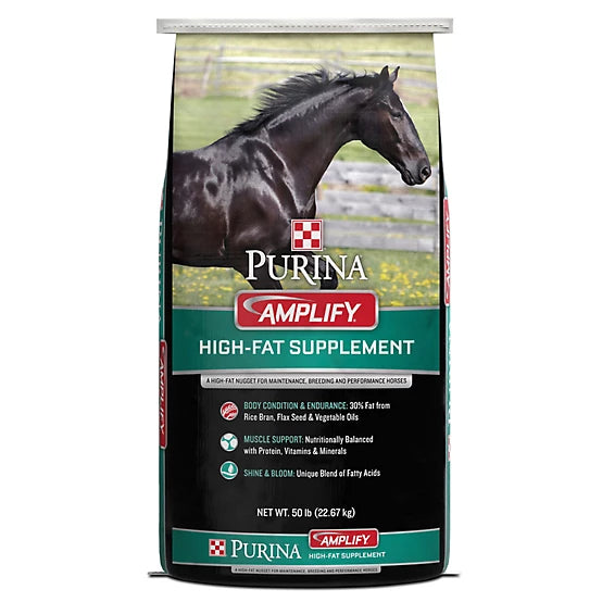 Purina Amplify High-Fat Horse Supplement, 50 lb. Bag