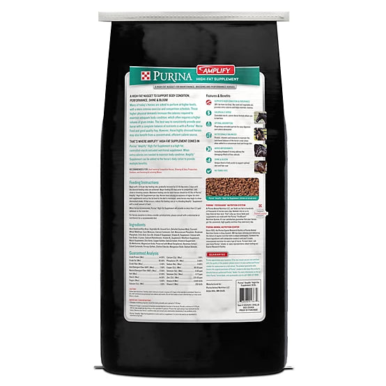 Purina Amplify High-Fat Horse Supplement, 50 lb. Bag