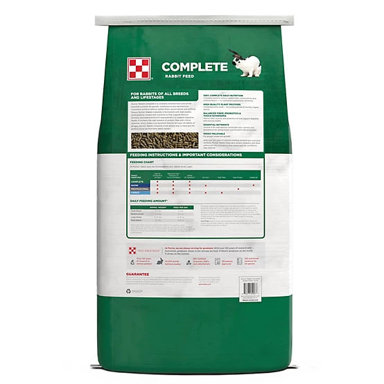Purina Complete Pelleted Alfalfa Rabbit Food, 50 lb. Bag