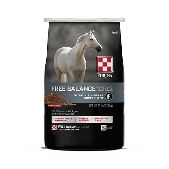 Purina Free Balance 12:12 Vitamin and Mineral Horse Supplement, 25 lb. Bag
