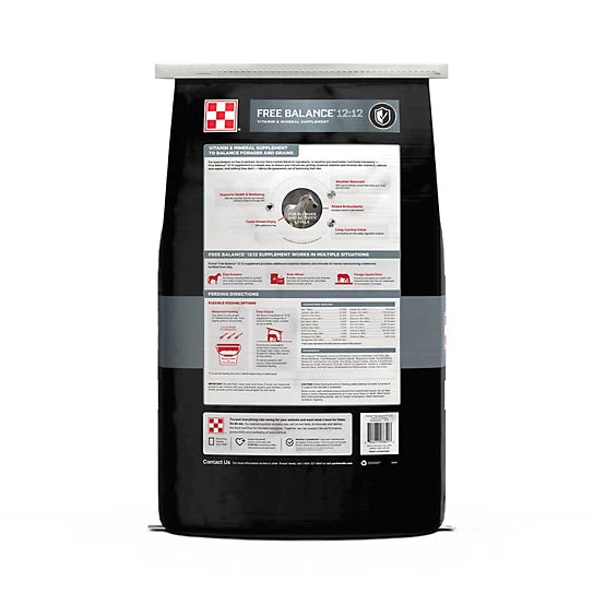 Purina Free Balance 12:12 Vitamin and Mineral Horse Supplement, 25 lb. Bag