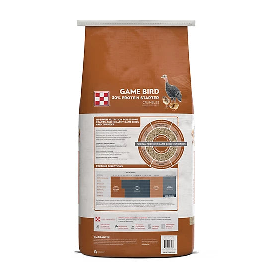 Purina 30% Protein Starter Crumbles Game Bird and Turkey Feed