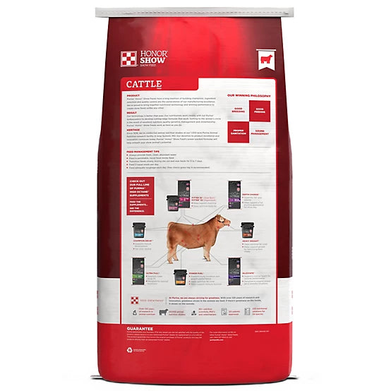 Purina Honor Show Fitter's Edge Beef Cattle Feed, 50 lb. Bag, Pallet 40 Bags