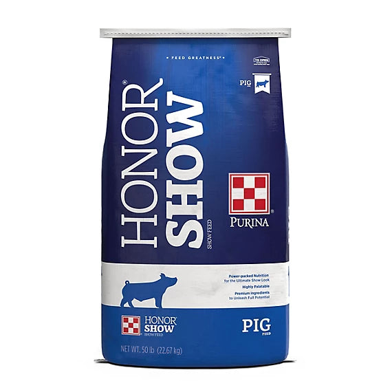 Purina Honor Show Pig 19P BMD Medicated Pelleted Pig Feed, 50 lb. Bag, Pallet 40 Bags