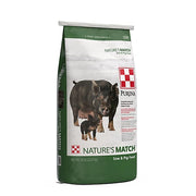 Purina Nature's Match Complete Pelleted Sow and Pig Feed, 50 lb. Bag