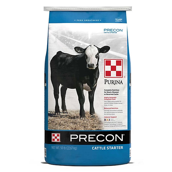 Purina Precon Complete with RX3 Cattle Feed, 50 lb. Bag – Tom's Hay Farm