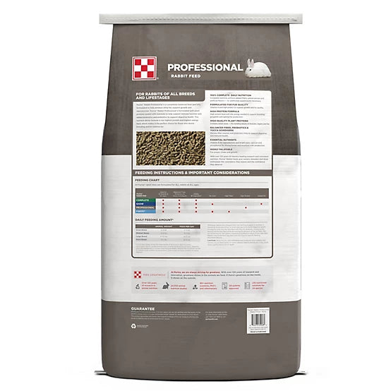 Purina Professional Pelleted Alfalfa Rabbit Food, 50 lb. Bag