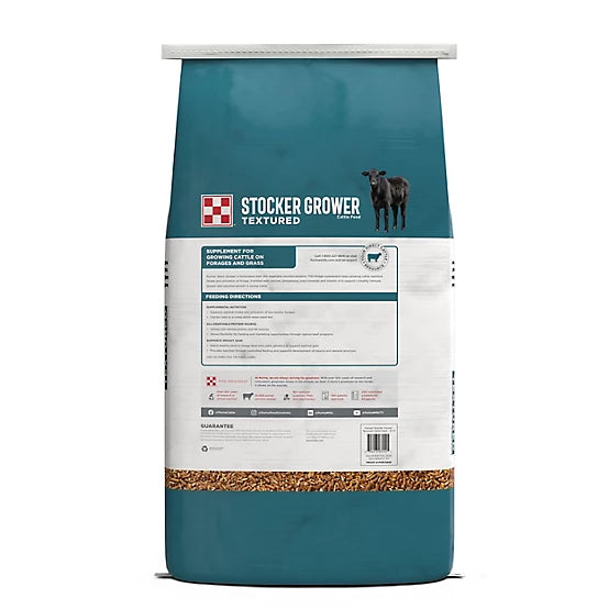 Purina Stocker Grower Textured Beef Cattle Feed, 50 lb. Bag