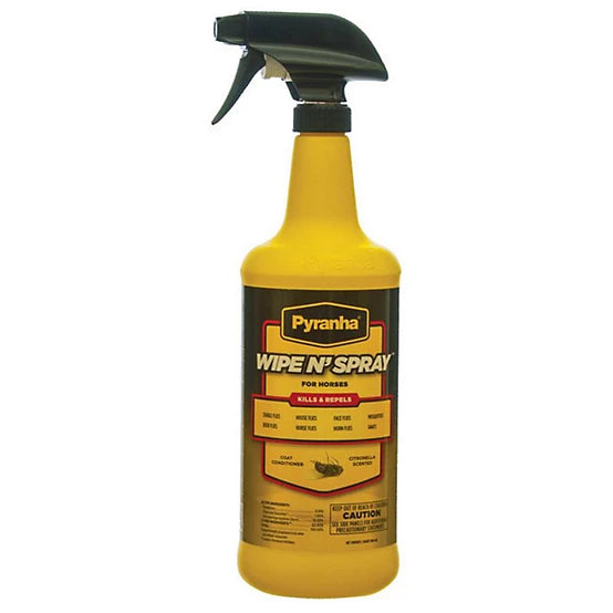 Pyranha Wipe N' Spray Fly Repellent, 32 oz