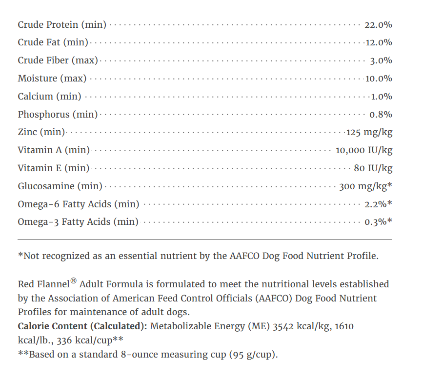 Red Flannel Adult Formula Dog Food, 40 lb. Bag