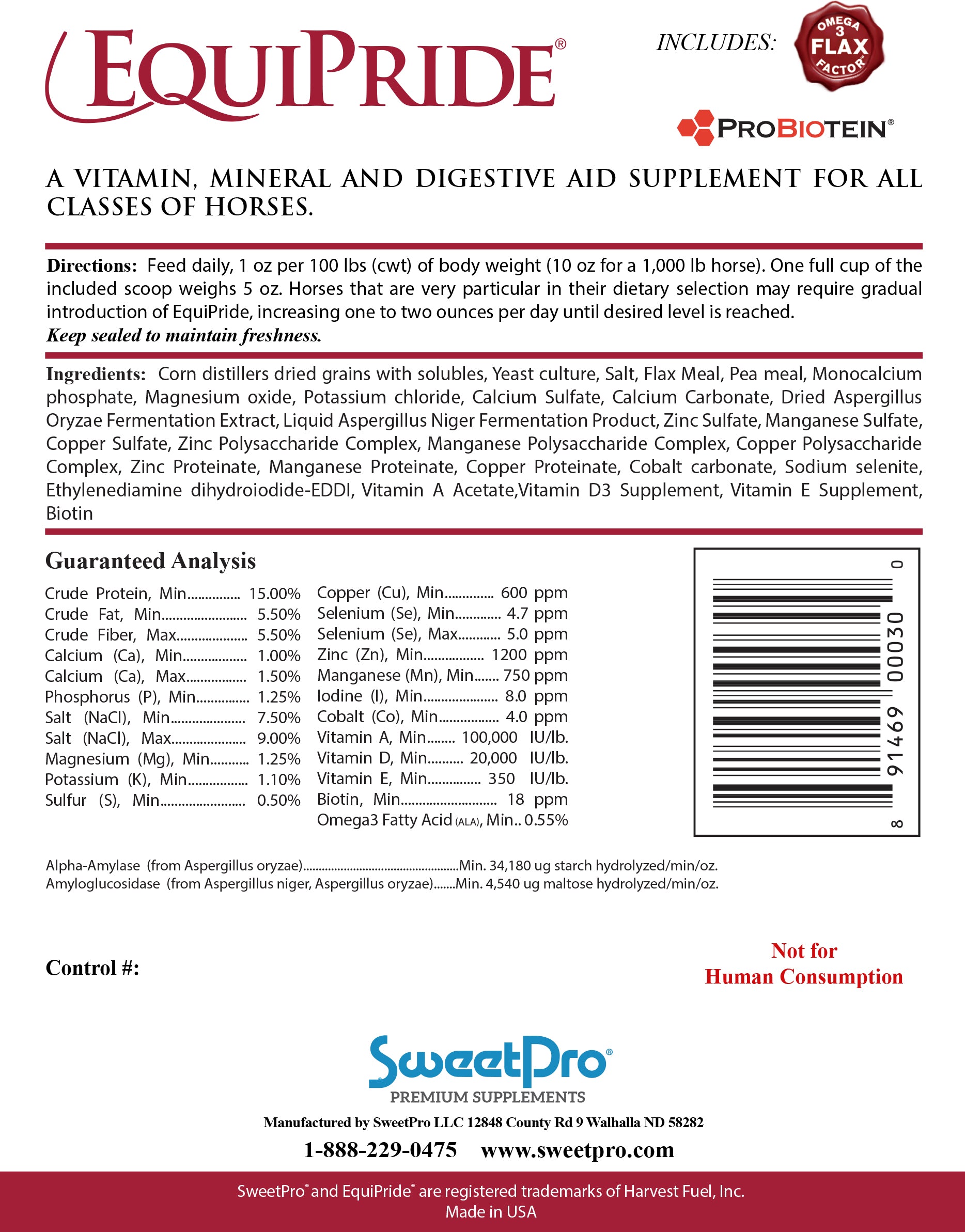 SweetPro EquiPride Top Dress Horse Feed Supplement, 50 lb. Bag