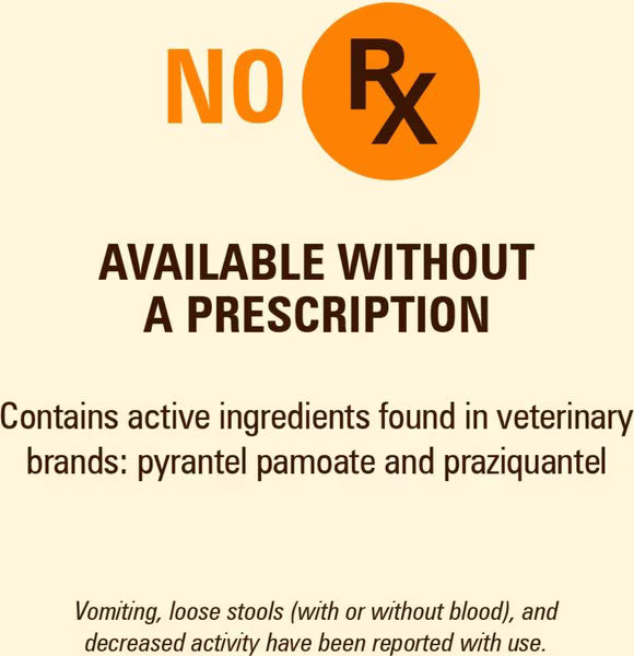 Sentry HC WormX Plus 7 WayDewormer for Hookworms, Roundworm & Tapeworms for Medium & Large Breed Dogs, 2 count