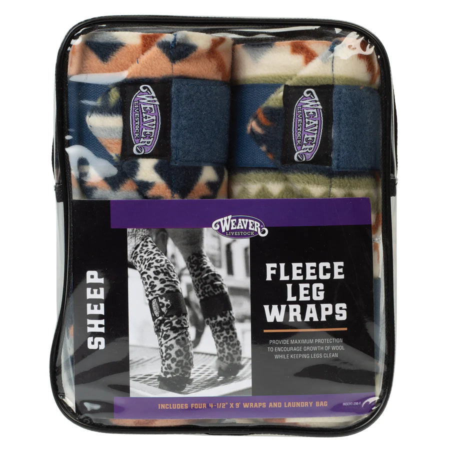 Weaver Livestock Sheep Fleece Leg Wraps, 4-1/2" x 9', 4 Pack