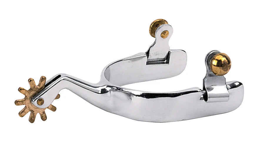 Weaver Equine Ladies Cutting Plain Spurs, 3/4 in Band
