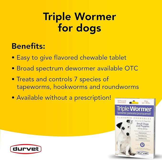 Durvet Triple Wormer Puppy & Small Dog Dewormer