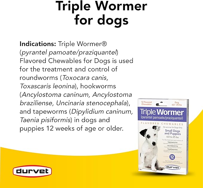 Durvet Triple Wormer Puppy & Small Dog Dewormer