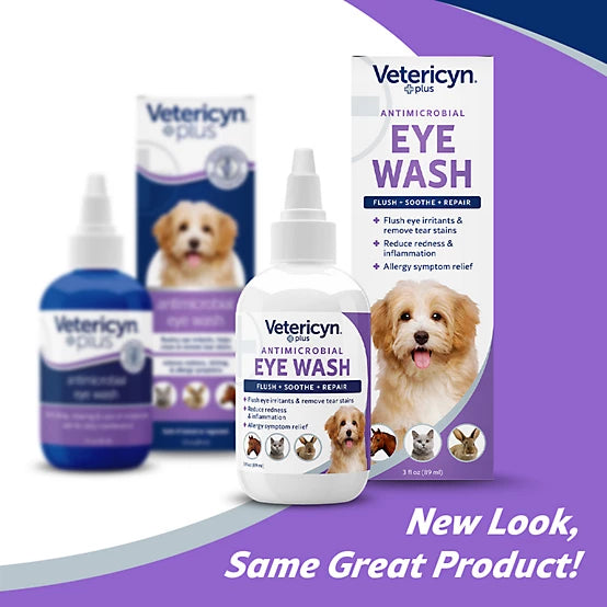 Vetericyn Plus Antimicrobial Eye Wash for Pets, 3 oz.