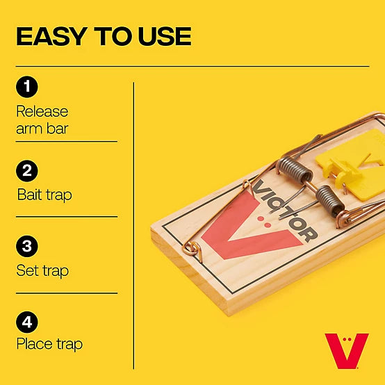 Victor Plastic Wide Pedal Rat Snap Trap, 2 pack