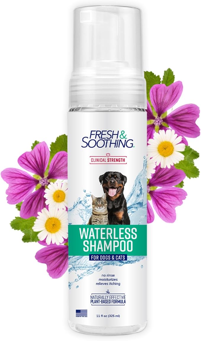 Naturel Promise Fresh & Soothing Natural Waterless Foaming Dog Shampoo, 11 fl oz bottle